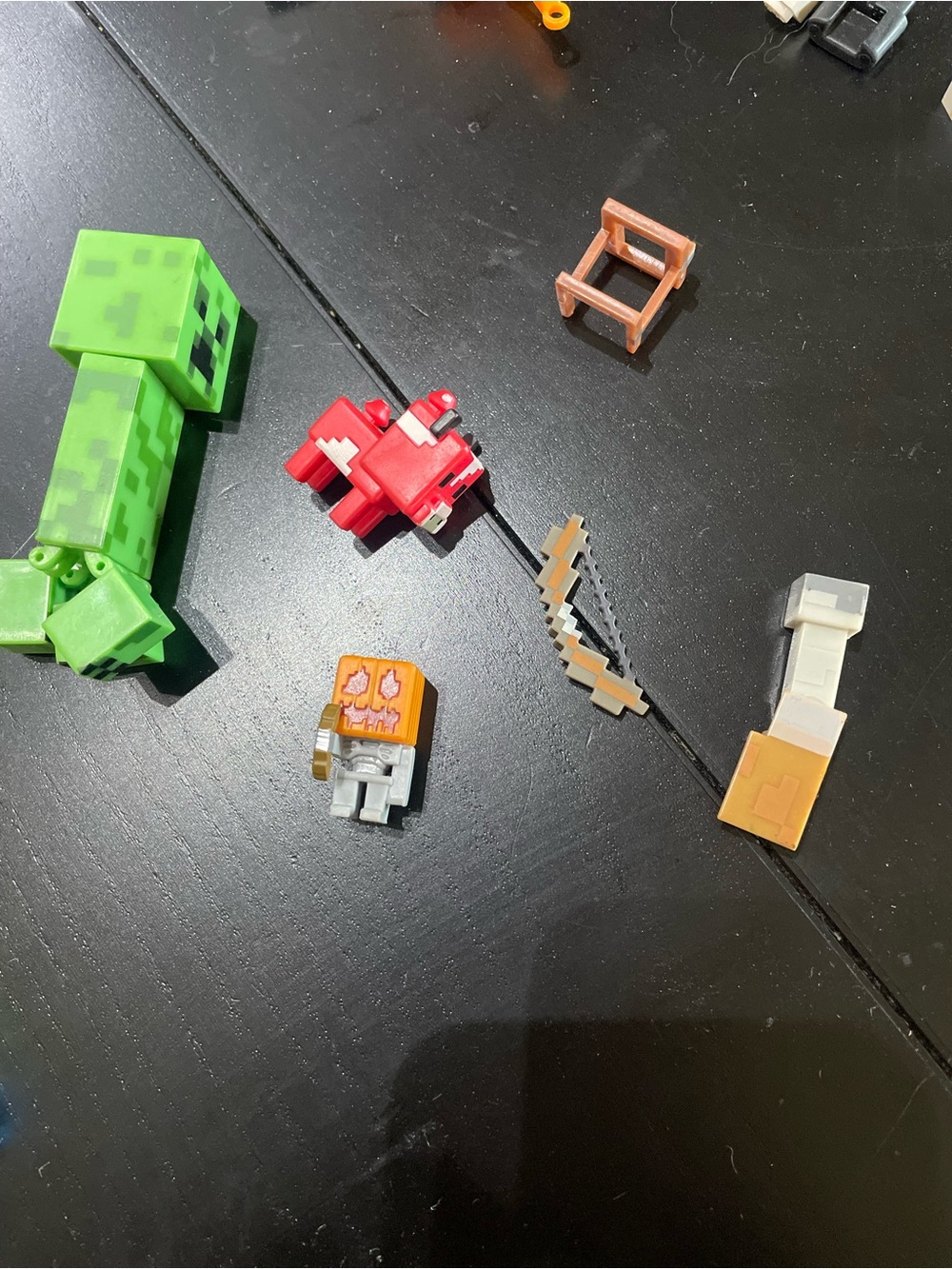 Mattel Minecraft action figures accessories Creeper Mooshroom pumpkin-head